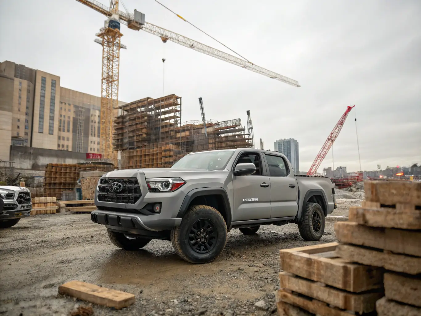 Toyota Tacoma Pro Truck on a construction site.